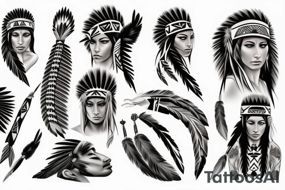 Quiet, strong, powerful, Native American tattoo idea