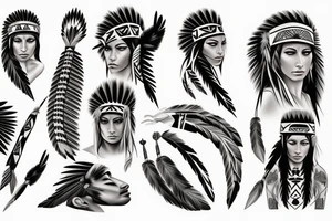 Quiet, strong, powerful, Native American tattoo idea