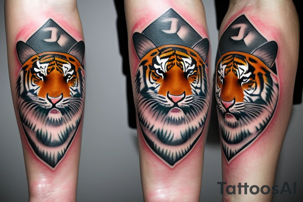 winter tiger foot tattoo tattoo idea