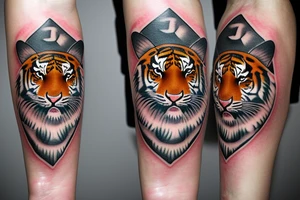 winter tiger foot tattoo tattoo idea