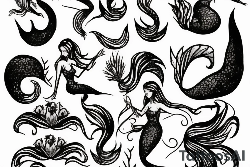 Fairy mermaid tattoo idea