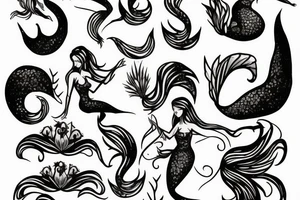 Fairy mermaid tattoo idea