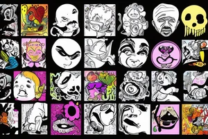 Baby yoga and Scarface graffitti tattoo idea