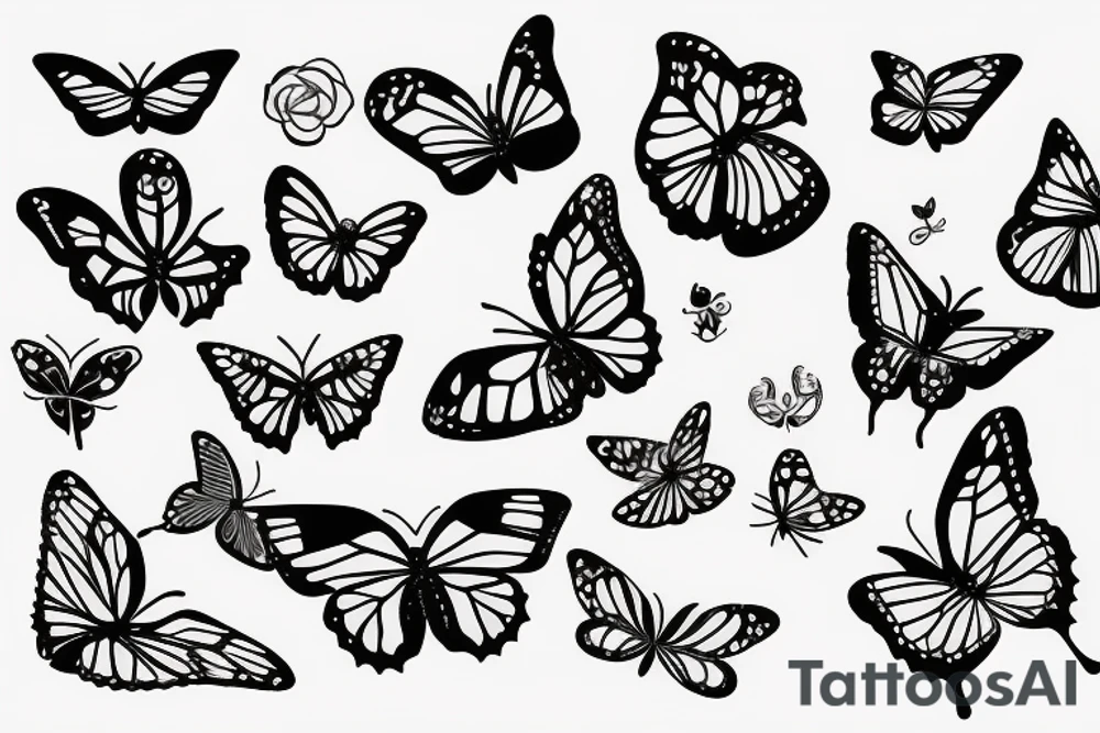 Butterfly with a semicolon as body tattoo idea