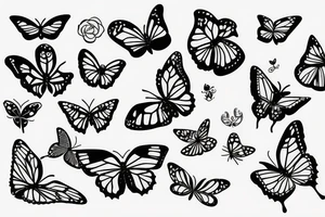 Butterfly with a semicolon as body tattoo idea