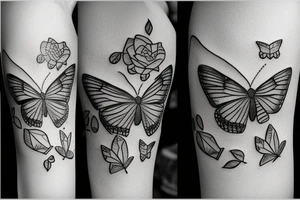Butterfly with a semicolon as body tattoo idea