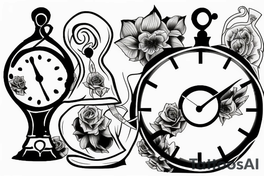 Reaper crushing hour glass tattoo idea