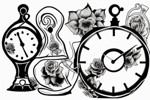 Reaper crushing hour glass tattoo idea