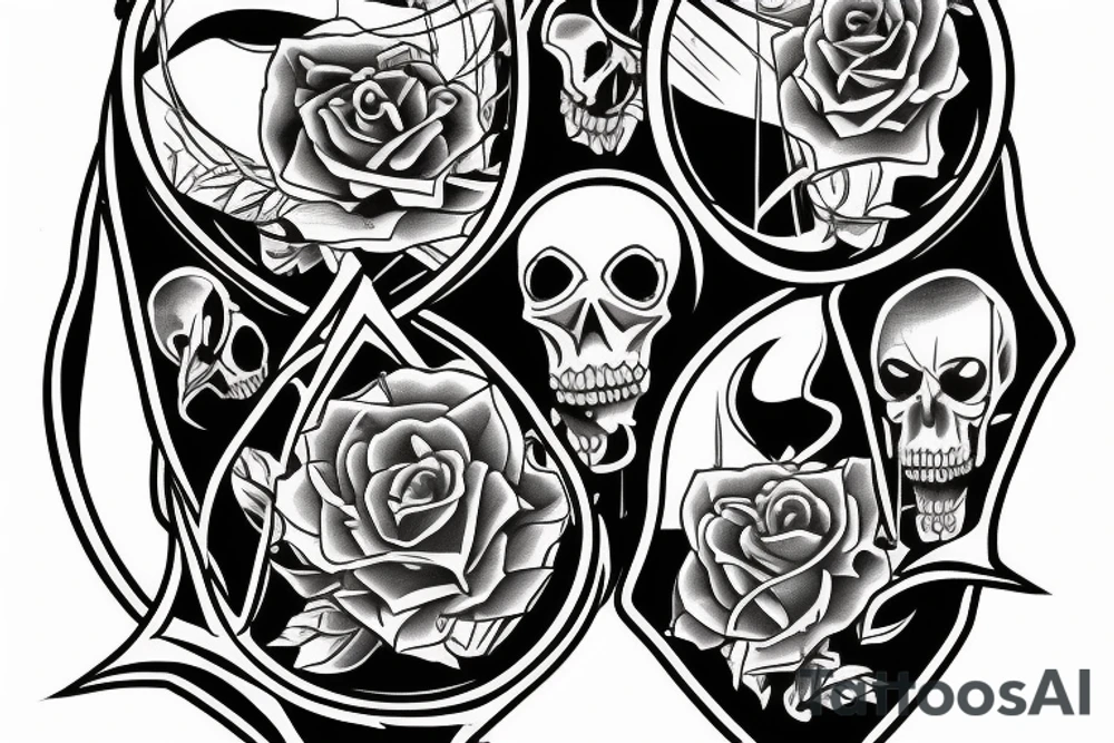 Reaper crushing hour glass tattoo idea