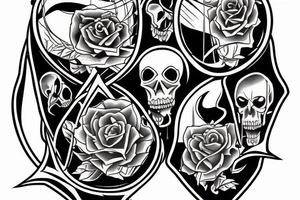 Reaper crushing hour glass tattoo idea