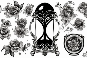 Hourglass and reaper tattoo idea