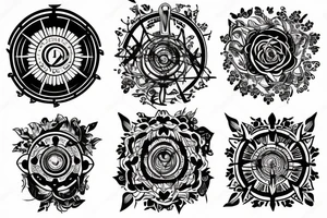Love, compass, Forrest tattoo idea