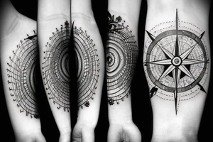 Love, compass, Forrest tattoo idea