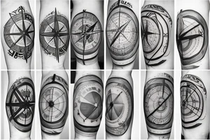 Love, compass, Forrest,music tattoo idea