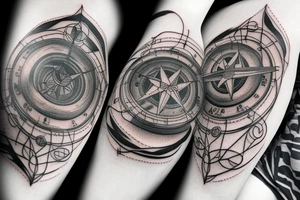 Love, compass, Forrest, music tattoo idea