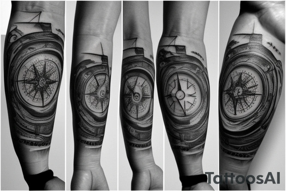 Love, compass, Forrest, music tattoo idea