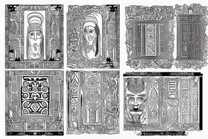 Design that is on a “Pair of doors from the Chihil Suntun” tattoo idea