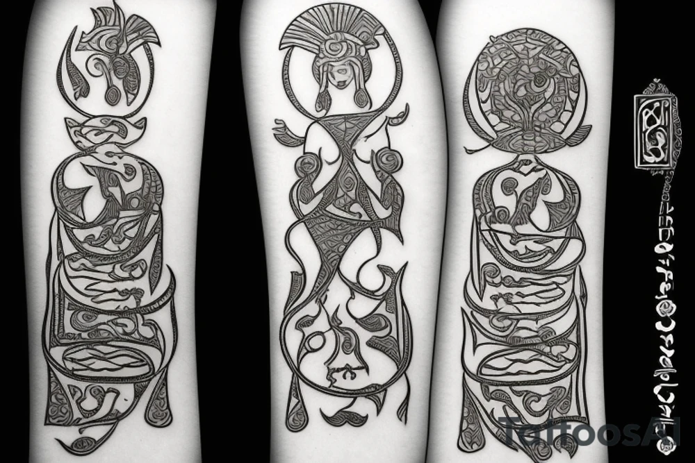 Design that is on a “Pair of doors from the Chihil Suntun” tattoo idea