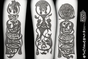 Design that is on a “Pair of doors from the Chihil Suntun” tattoo idea