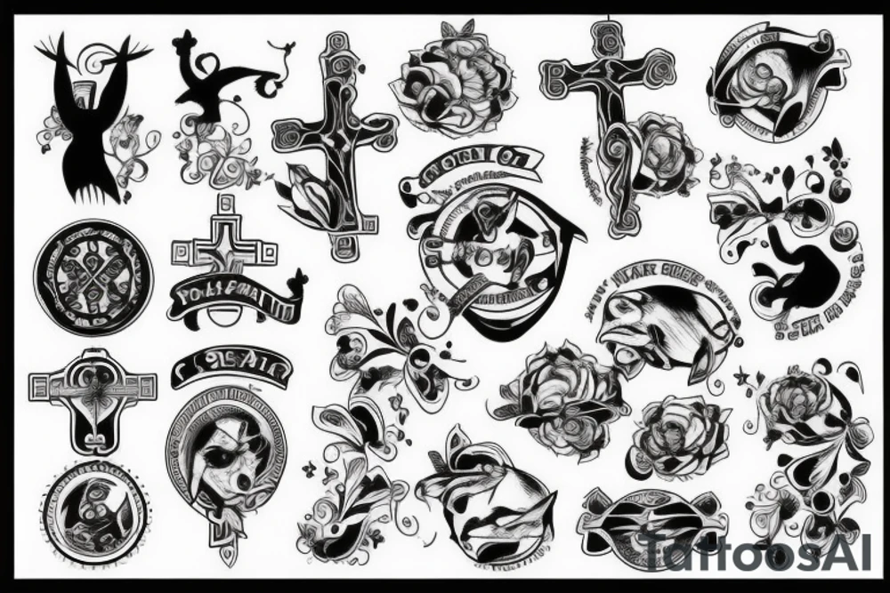 Seal with cross tattoo idea