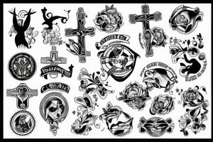 Seal with cross tattoo idea