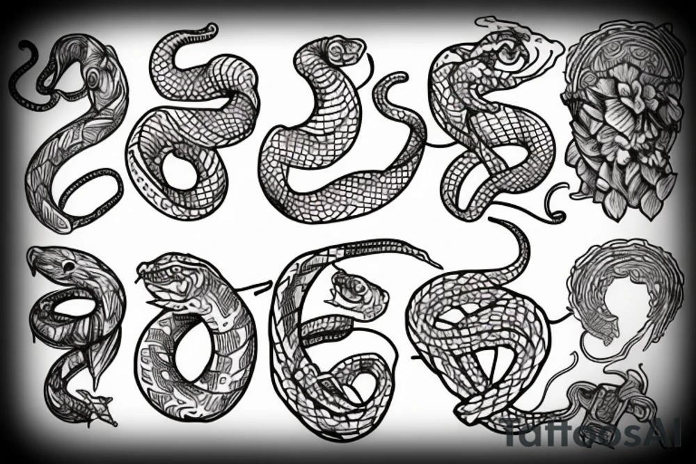 snake cryptography tattoo idea