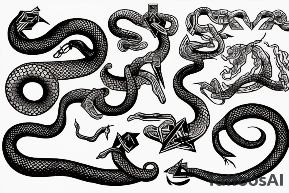snake cryptography tattoo idea