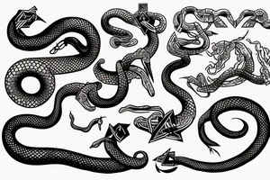 snake cryptography tattoo idea
