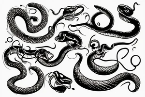 snake technology tattoo idea