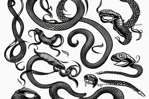 snake technology tattoo idea