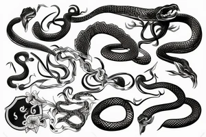snake technology tattoo idea