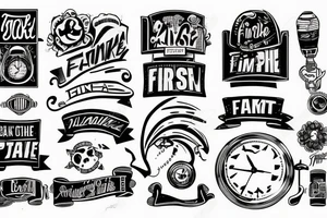 finish line banner tattoo idea