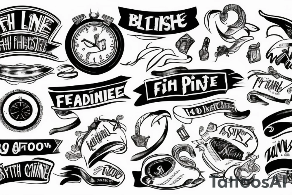 finish line banner tattoo idea