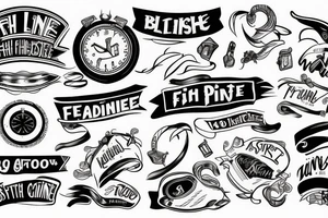 finish line banner tattoo idea
