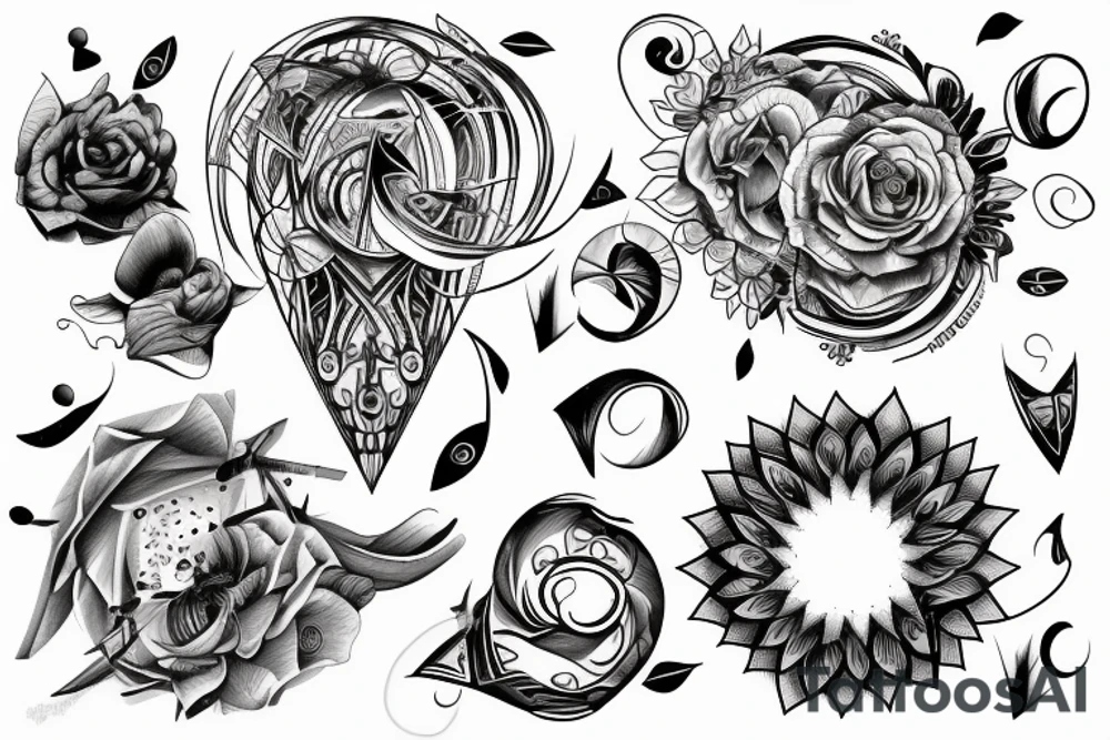 Two anctient cercles on the arm tattoo idea