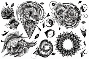 Two anctient cercles on the arm tattoo idea
