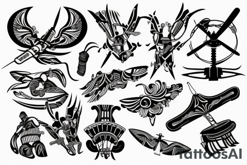 helicopter tattoo idea