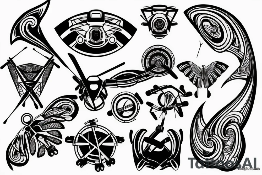 helicopter tattoo idea