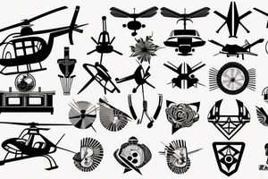 helicopter tattoo idea