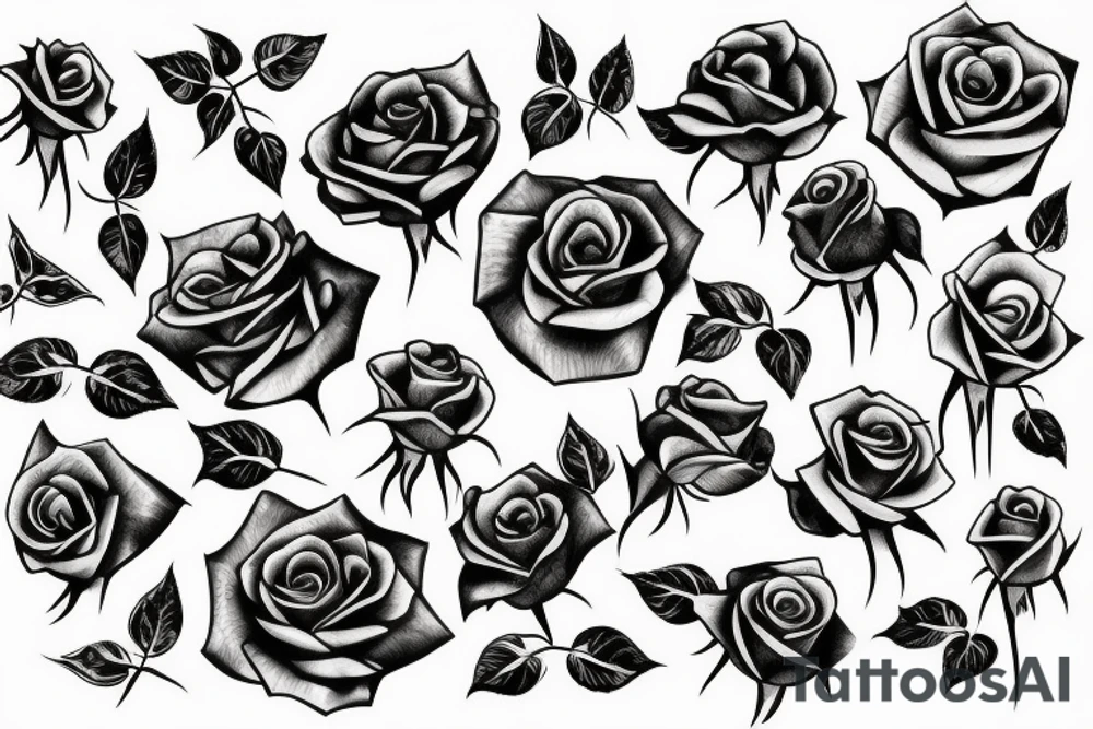 Roses with a click tattoo idea