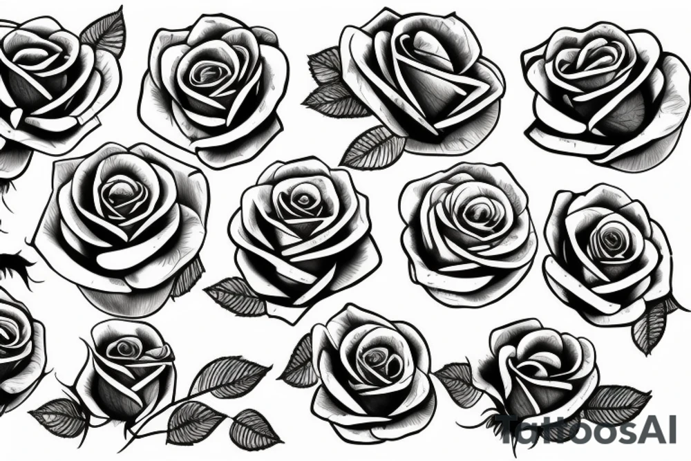 Roses with a click tattoo idea
