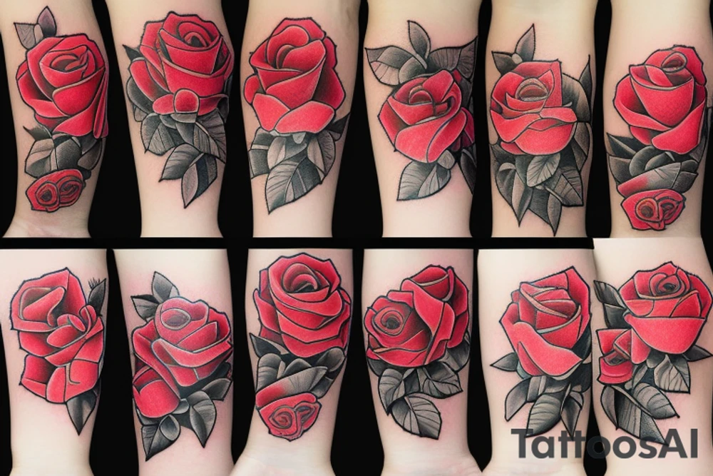 Roses with a click tattoo idea