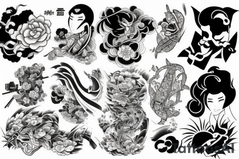 Japanese themed tattoo tattoo idea