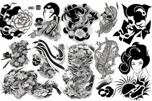 Japanese themed tattoo tattoo idea