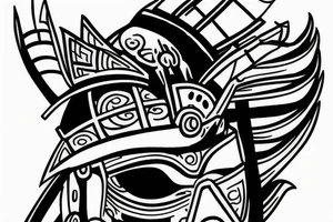 Japanese themed tattoo
Samurai Mask tattoo idea
