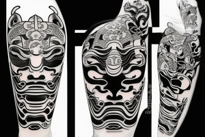 Japanese themed tattoo
Samurai Mask tattoo idea