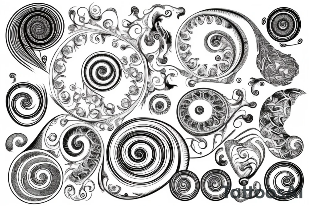 Fibonacci spiral tattoo idea