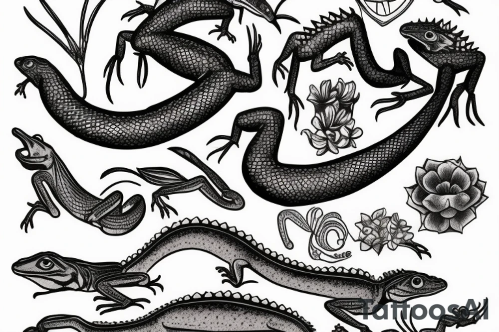 Lizard tattoo idea
