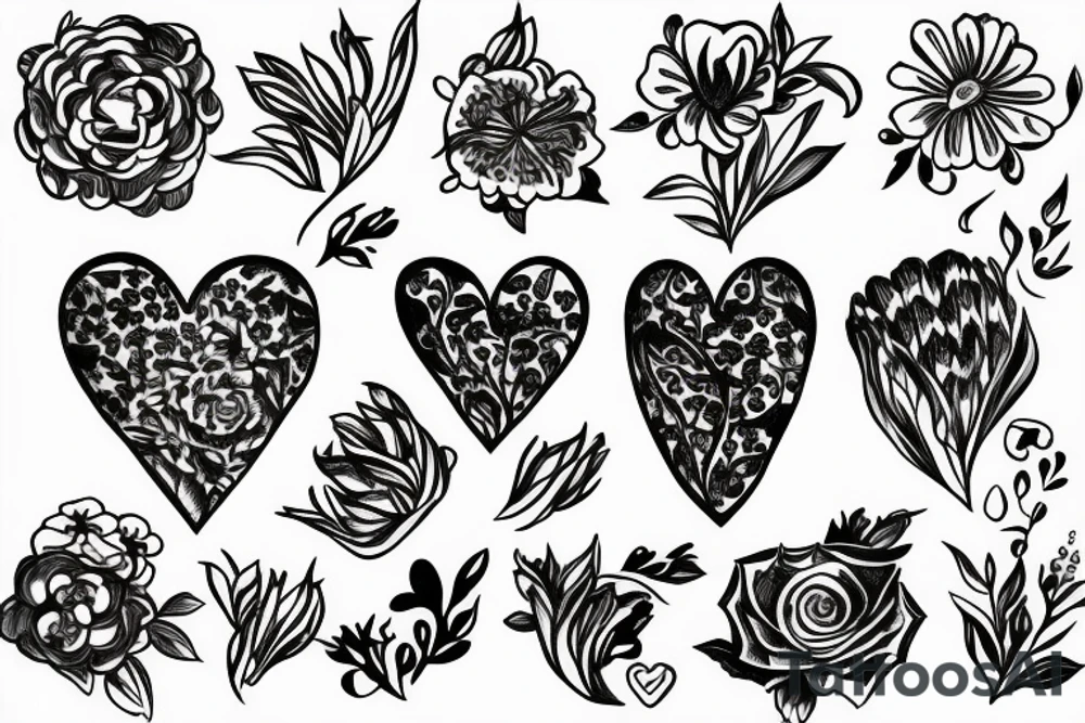 Self love flower tattoo idea