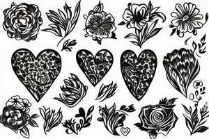 Self love flower tattoo idea
